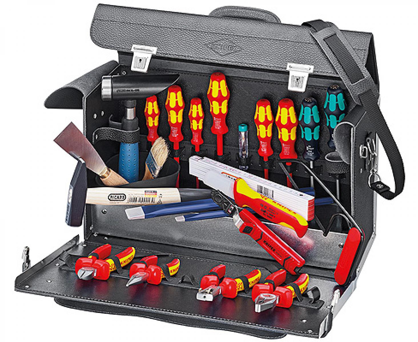 картинка Набор инструмента для электромонтажа в чемодане, 24 предмета, модель Топ Knipex KN-002101TL от магазина "Элит-инструмент"