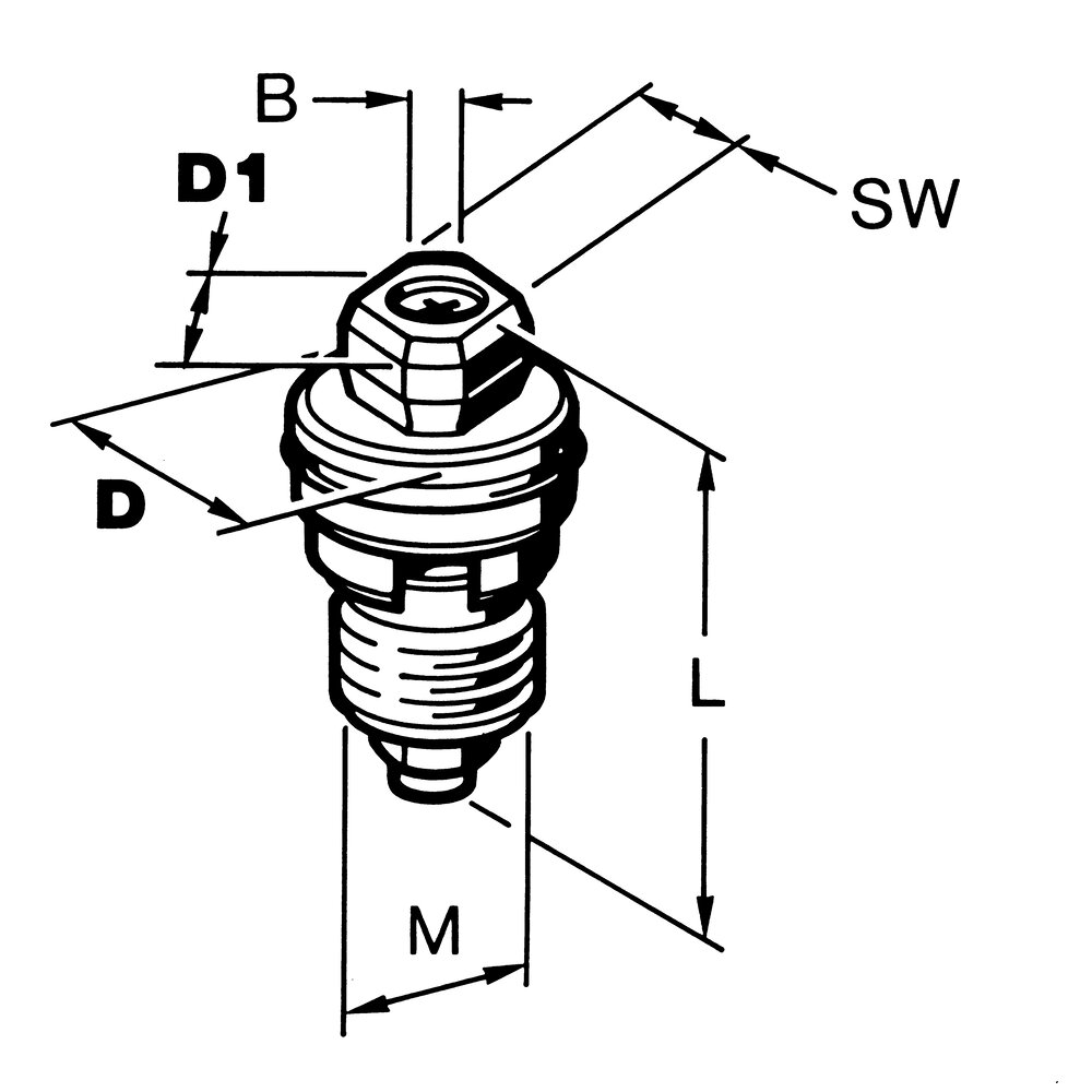картинка Центрирующий штифт с рельефным квадратом АМF 88708 от магазина "Элит-инструмент"