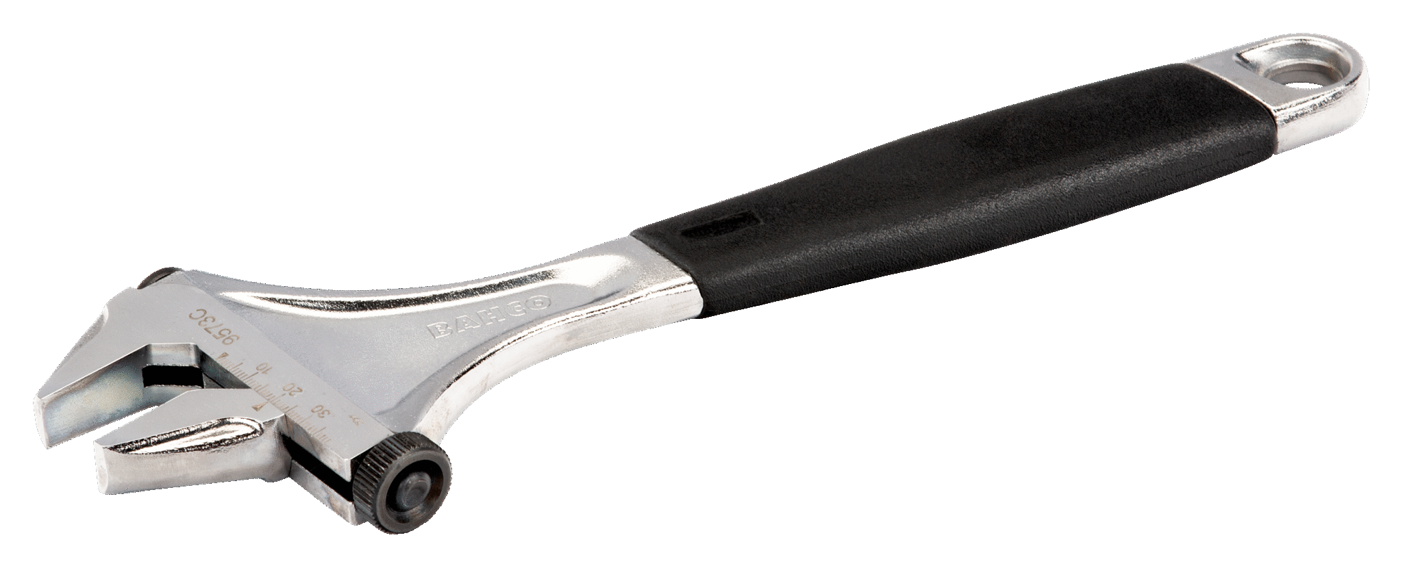 картинка Разводной ключ с регулировкой зева с торца. Хромированный BAHCO 9570C от магазина "Элит-инструмент"