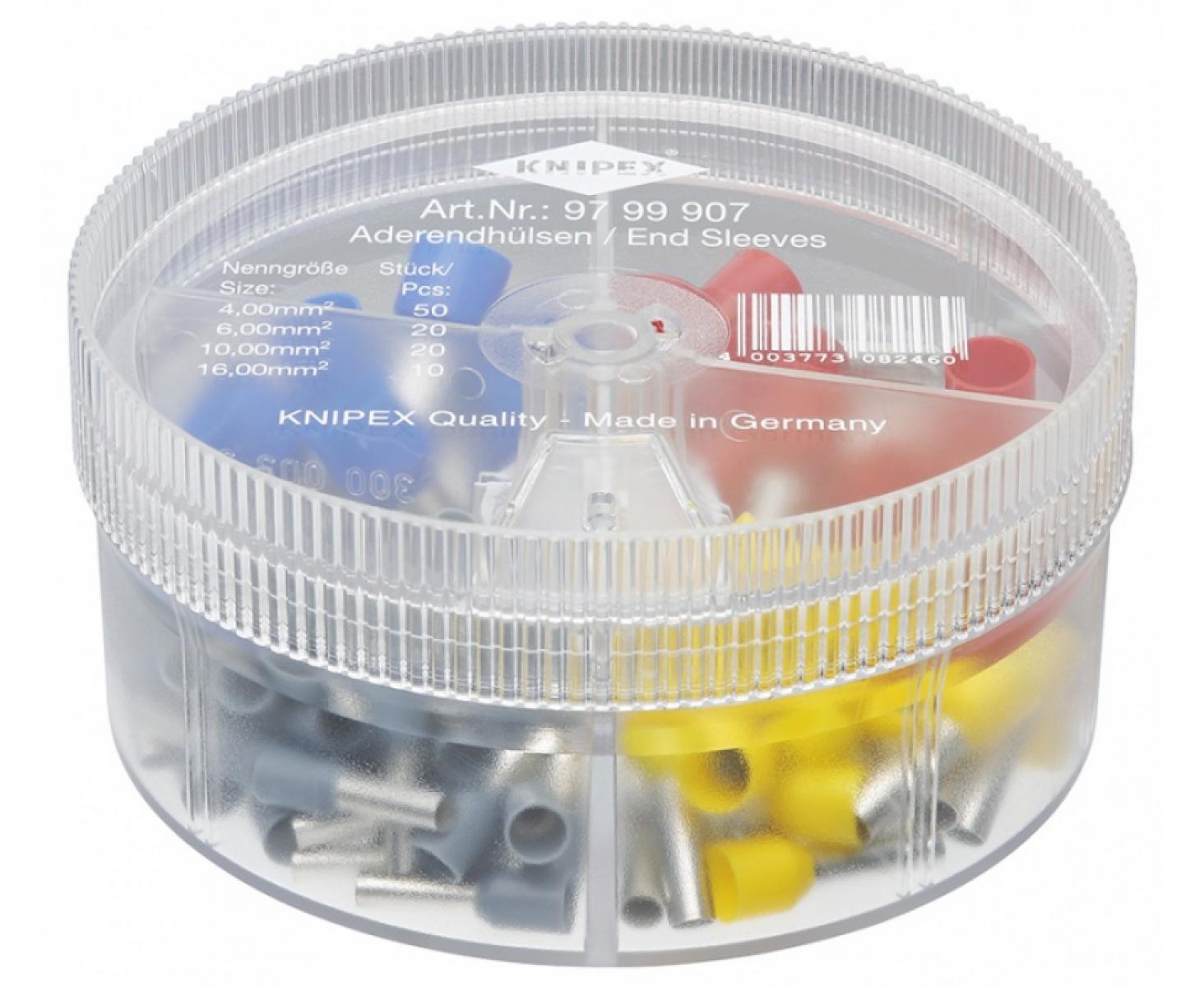 картинка Набор изолированных контактных гильз 100 шт. в коробке Knipex KN-9799907 от магазина "Элит-инструмент"