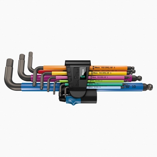 Набор Г-образных ключей, метрических, Wera 950/9 HF 1 Multicolour BlackLaser с фиксирующей функцией Wera WE-022210 / 585A 0009 Fplus