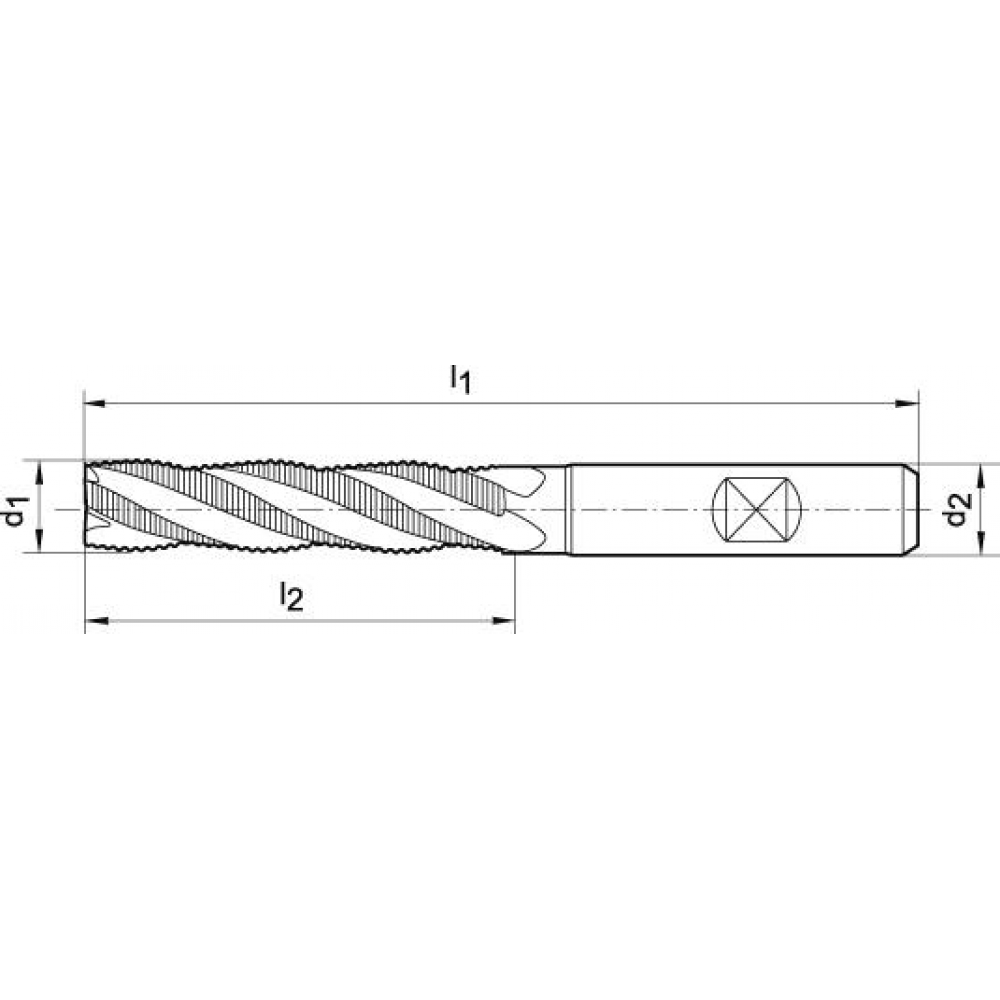 картинка Фреза черновая длинная DIN844HSSCo8 FORMAT 25,0 мм 2226 2000 Fplus от магазина "Элит-инструмент"