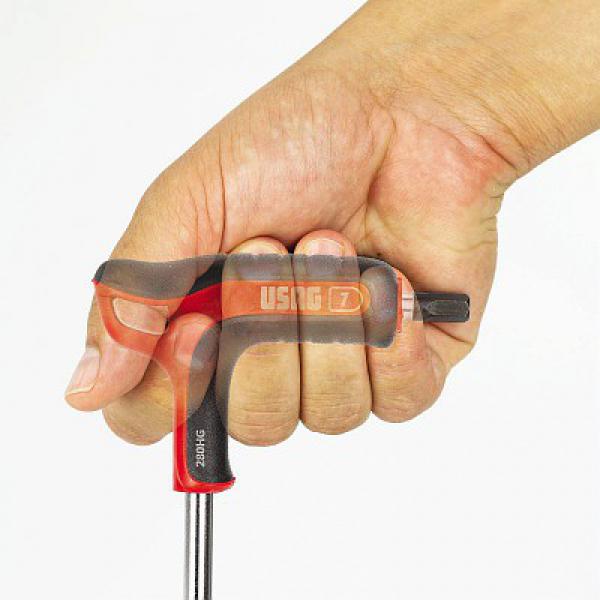картинка Изогнутый торцовый шестигранный ключ с рукояткой из двух материалов 280 HG U02801394 от магазина "Элит-инструмент"