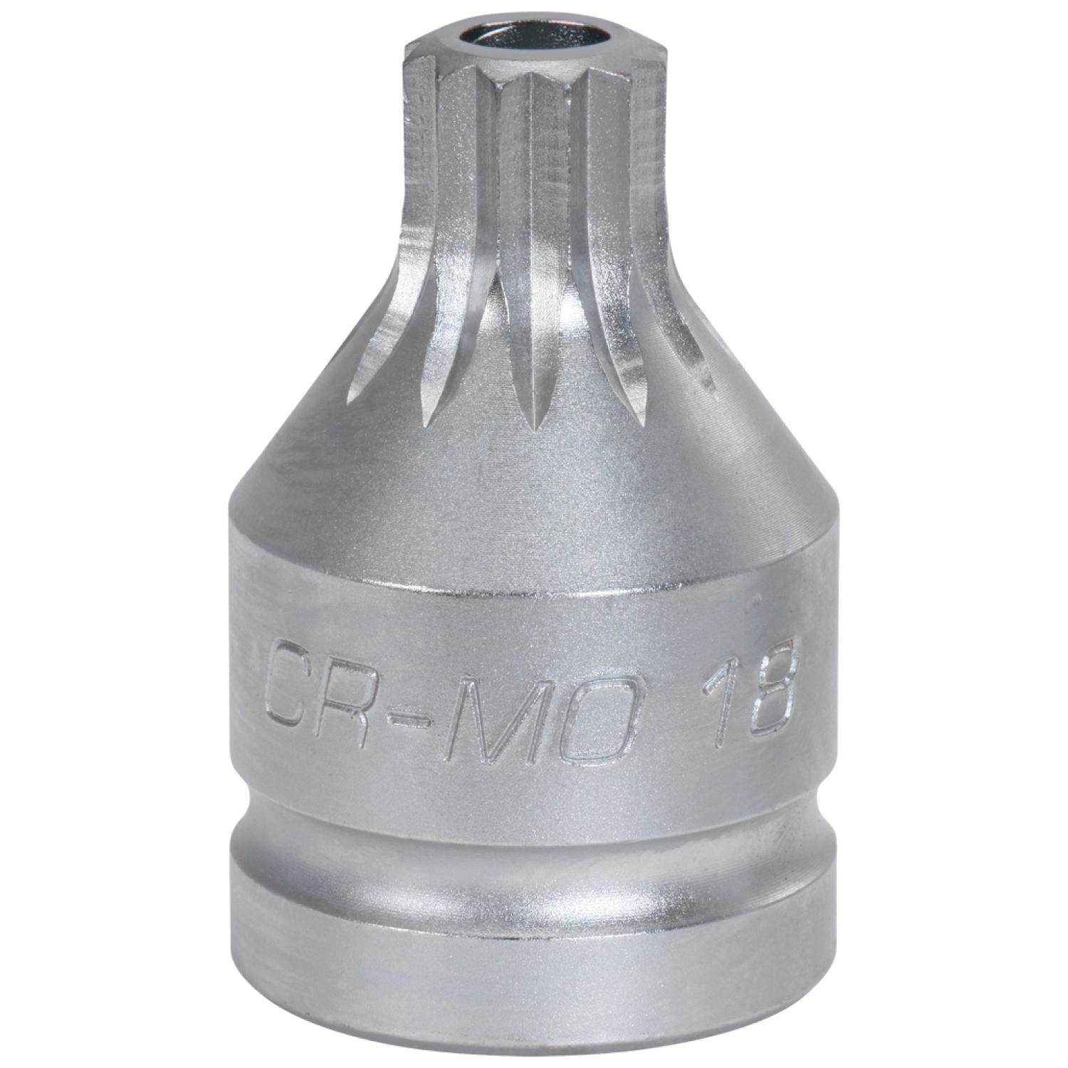 Торцевая головка ударная 3/4" с битой, с многогранником, с отверстием, короткая, М16