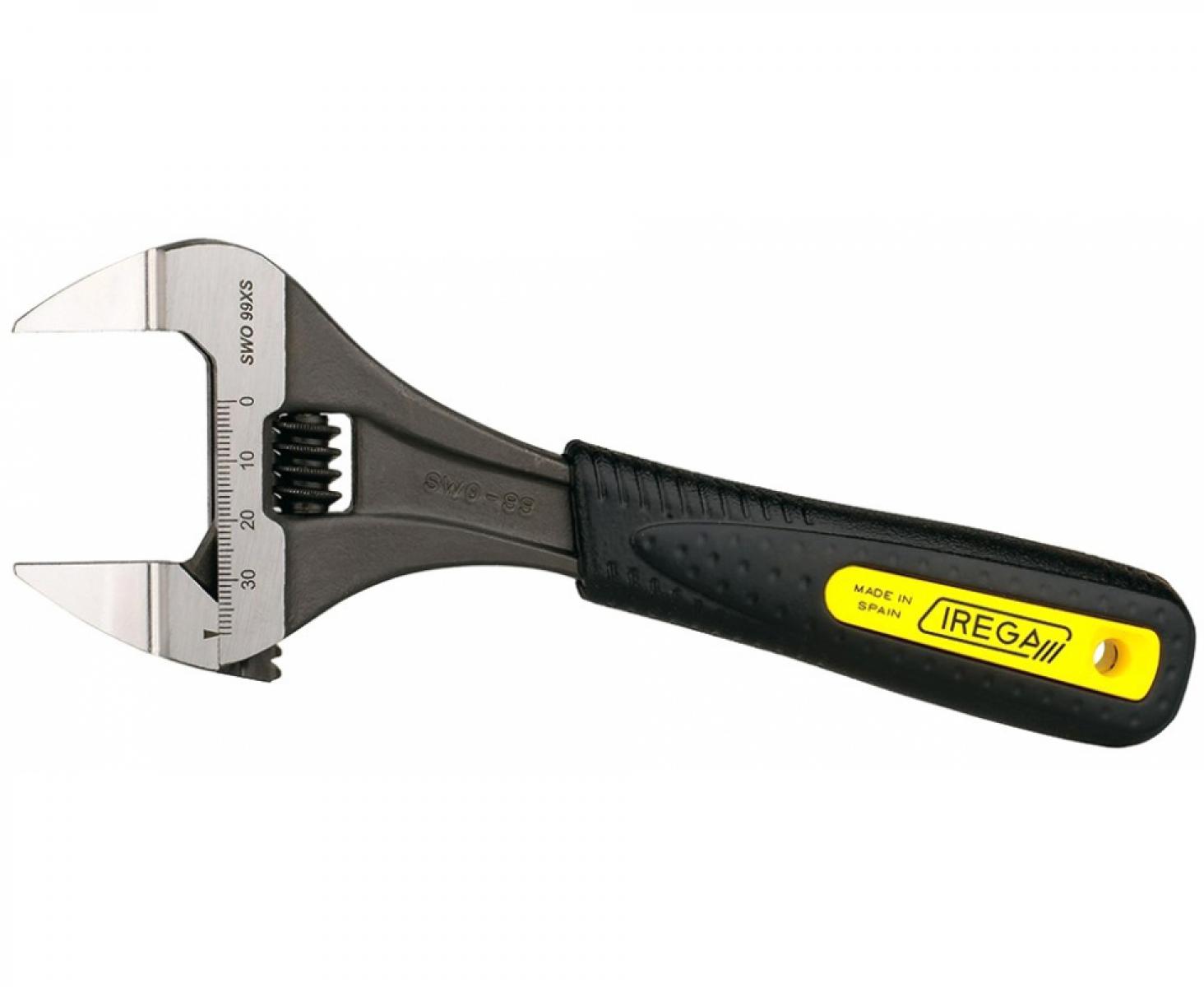 картинка Ключ гаечный разводной с широким раскрытием губок, левым вращением и со шкалой 39 мм ERGOTOP Irega ERGO-SWO-99/CBE-8 от магазина "Элит-инструмент"
