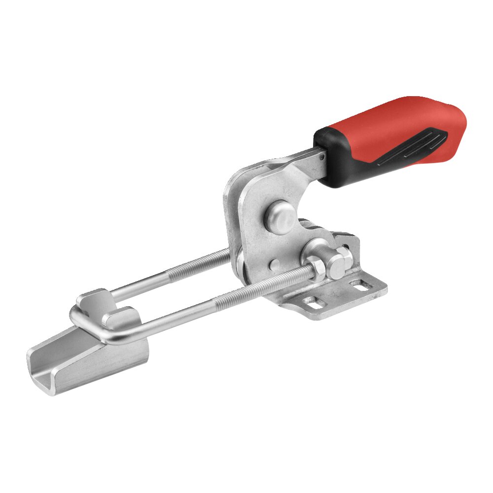 Горизонтальный шарнирный зажим типа крюка с красной ручкой и предохранительной защелкой АМF 92692