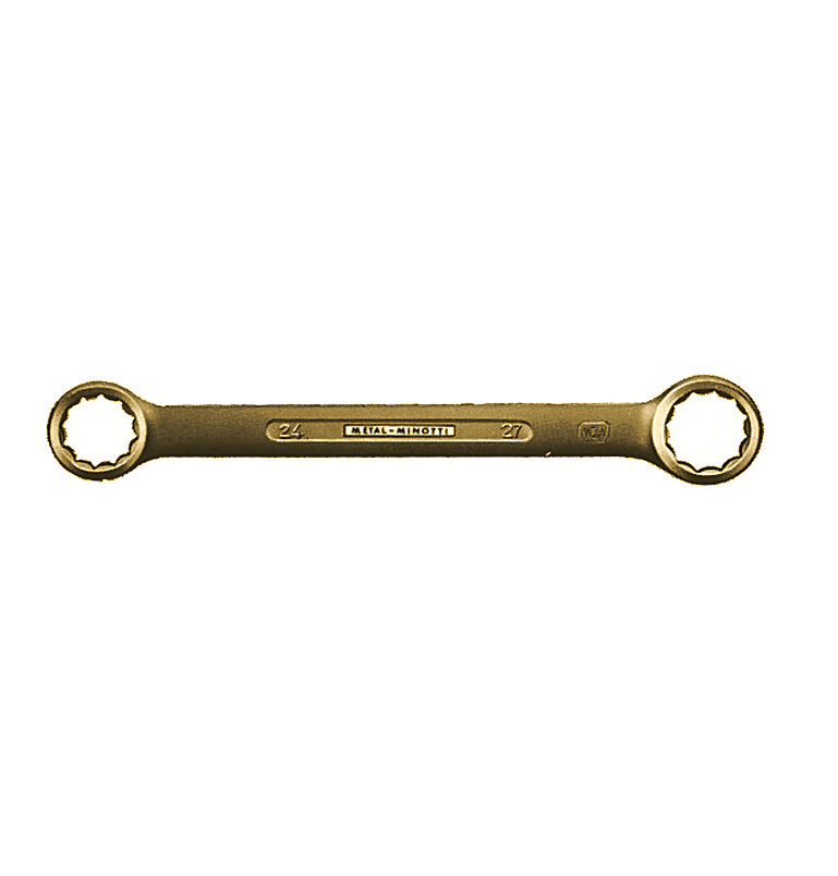 картинка Ключ накидной плоский искробезопасный 6x7 мм, серия 004 MetalMinotti 004-0607 от магазина "Элит-инструмент"
