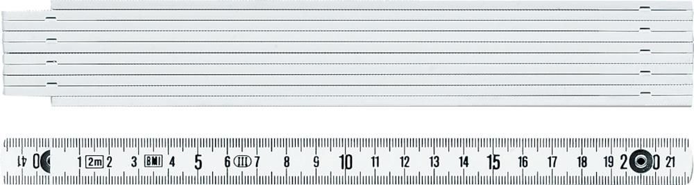 Деревянная складная линейка, FORTIS 4317784787741 (длина - 2 m / ширина - 16 мм / количество секций - 10 / толщина шва - 3 мм)
