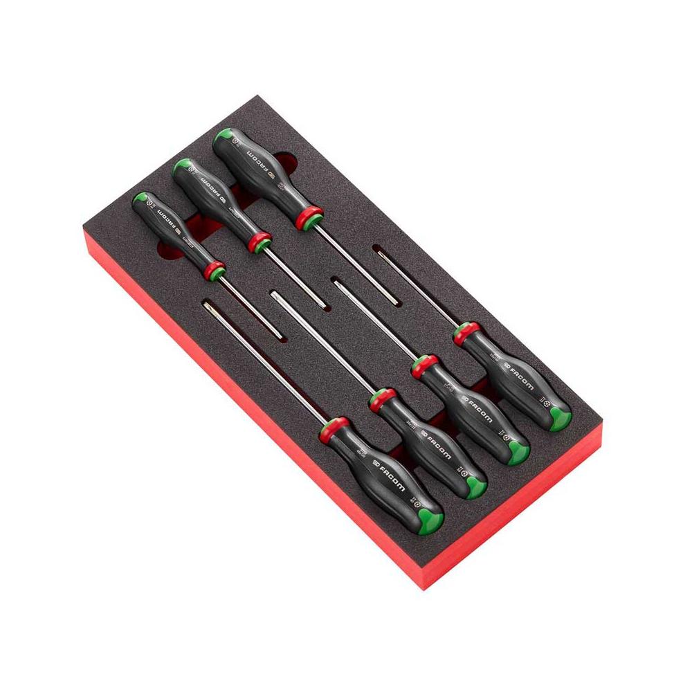 картинка Тележка для мастерских, 8 ящиков, красный цвет + 175 наборов инструментов в 15 пенопластовых модулях FACOMPROMO JETCMM175BNL от магазина "Элит-инструмент"