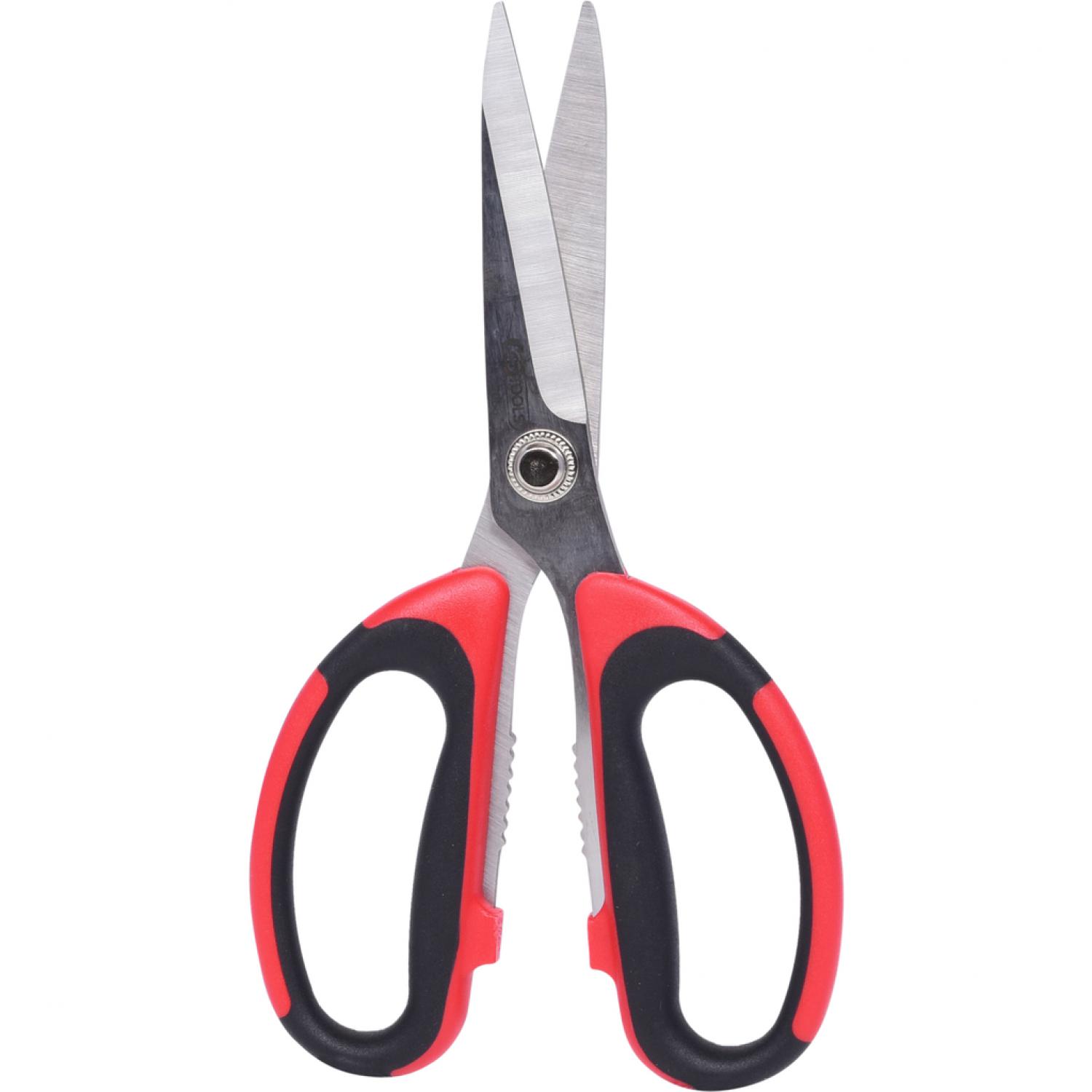 Универсальные ножницы для мастерских, 190 мм, черно-красные
