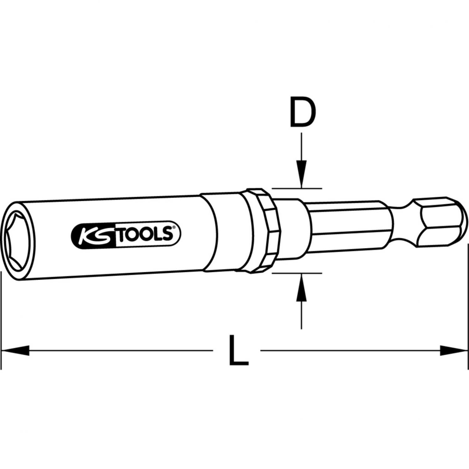 картинка Держатель бит 1/4'' с быстроразъемным соединением Auto-Slimlock, 65 мм от магазина "Элит-инструмент"