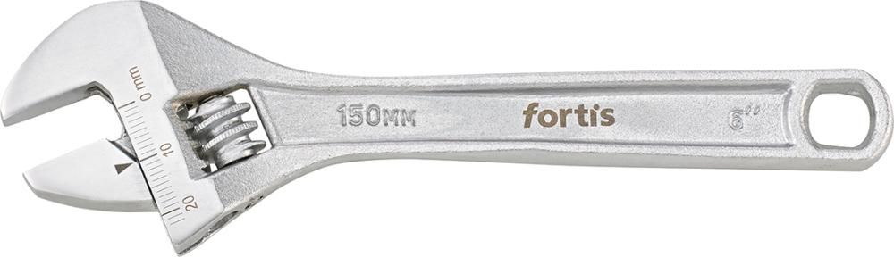 Разводной ключ, хромированный., FORTIS 4317784730655 (размер - 10 inch / размах челюсти - 29 мм / общая длина - 250 мм)