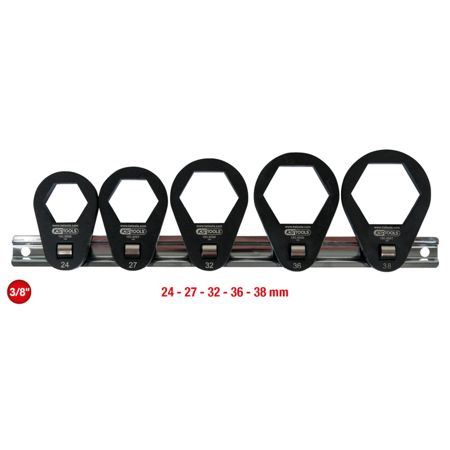 Комплект ключей 3/8“, тонкие, 5 шт