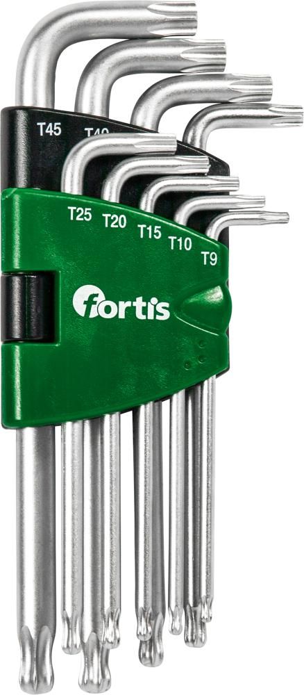 Набор угловых отверток TORX® с шаровой головкой, FORTIS 4317784730020 (количество - 9-pc / содержание - T 9; 10; 15; 20; 25; 27; 30; 40; 45)