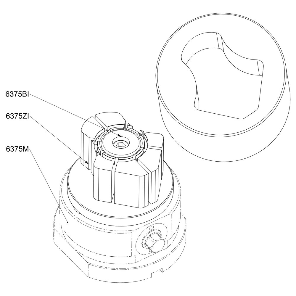 картинка Крепление цанги внутри зажима АМF 572089 от магазина "Элит-инструмент"