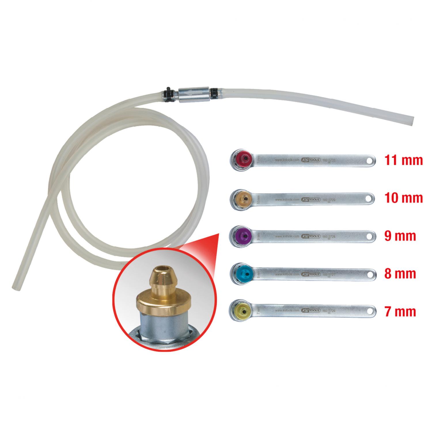 Комплект ключей для удаления воздуха из тормозов, 6 шт