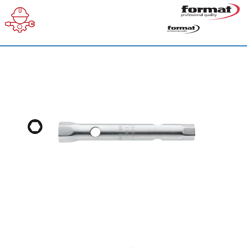 картинка Ключ гаечный торцевой двусторонний CrV 46х50 мм Format 5772 0100 Fplus от магазина "Элит-инструмент"