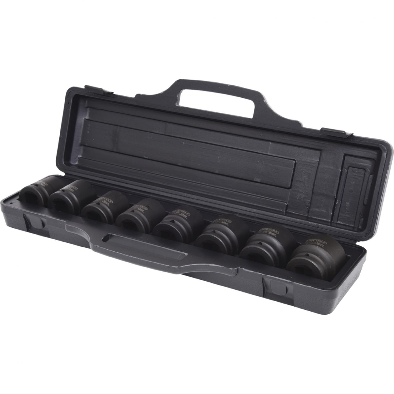 Комплект шестигранных силовых торцовых головок 3/4", 8 шт, коротких, 24-38mm