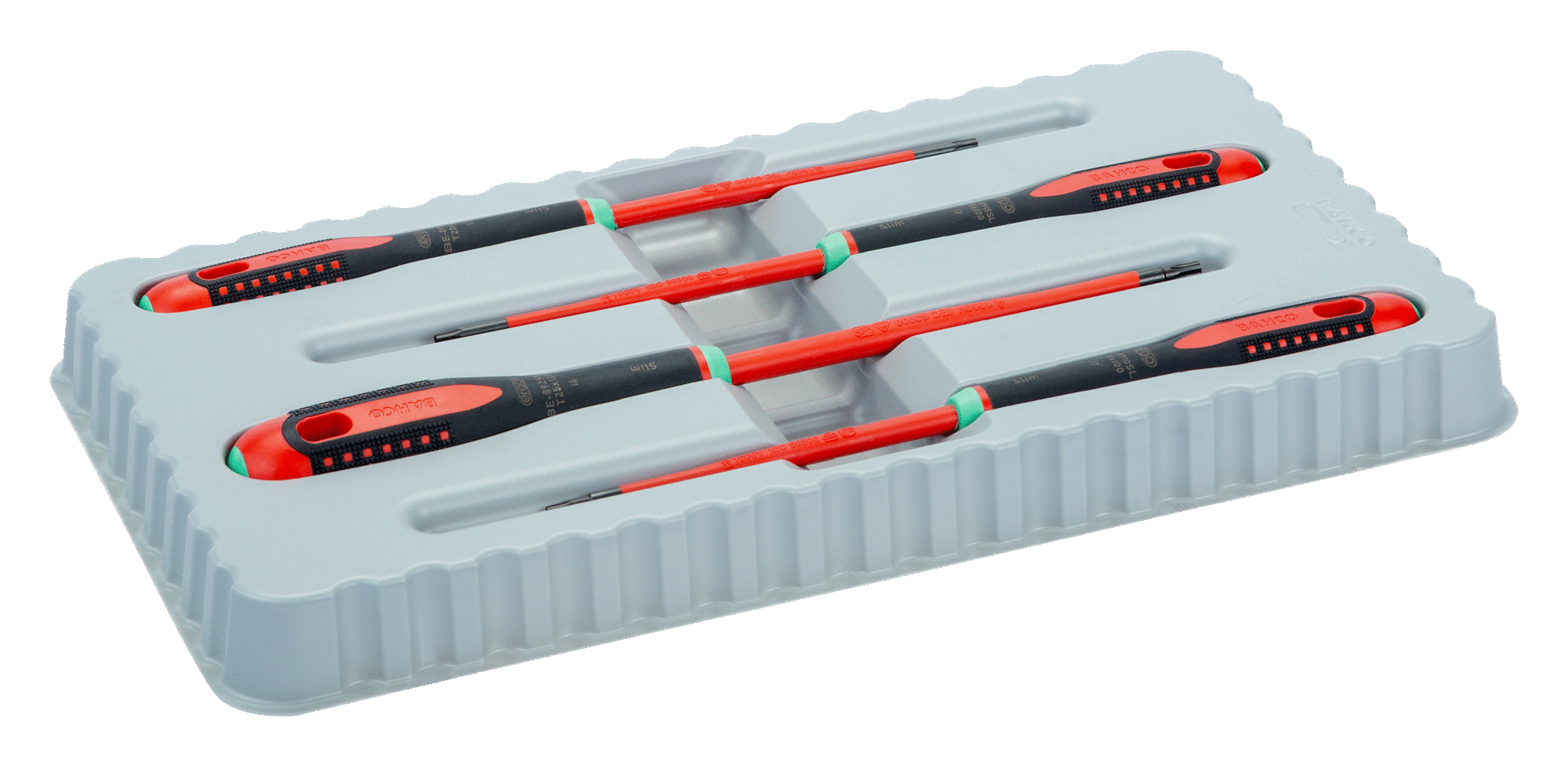 Набор изолированных отверток ERGO™ с тонким стержнем , 4 штуки. Под винты TORX® BAHCO BE-9880SL