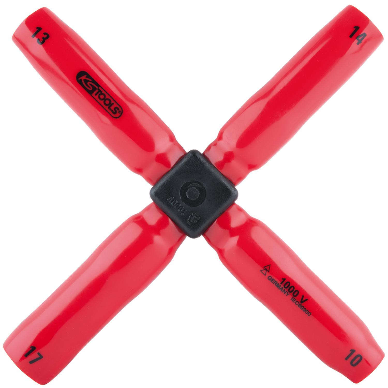 Крестообразный ключ изолированный, 10x13x14x17 мм