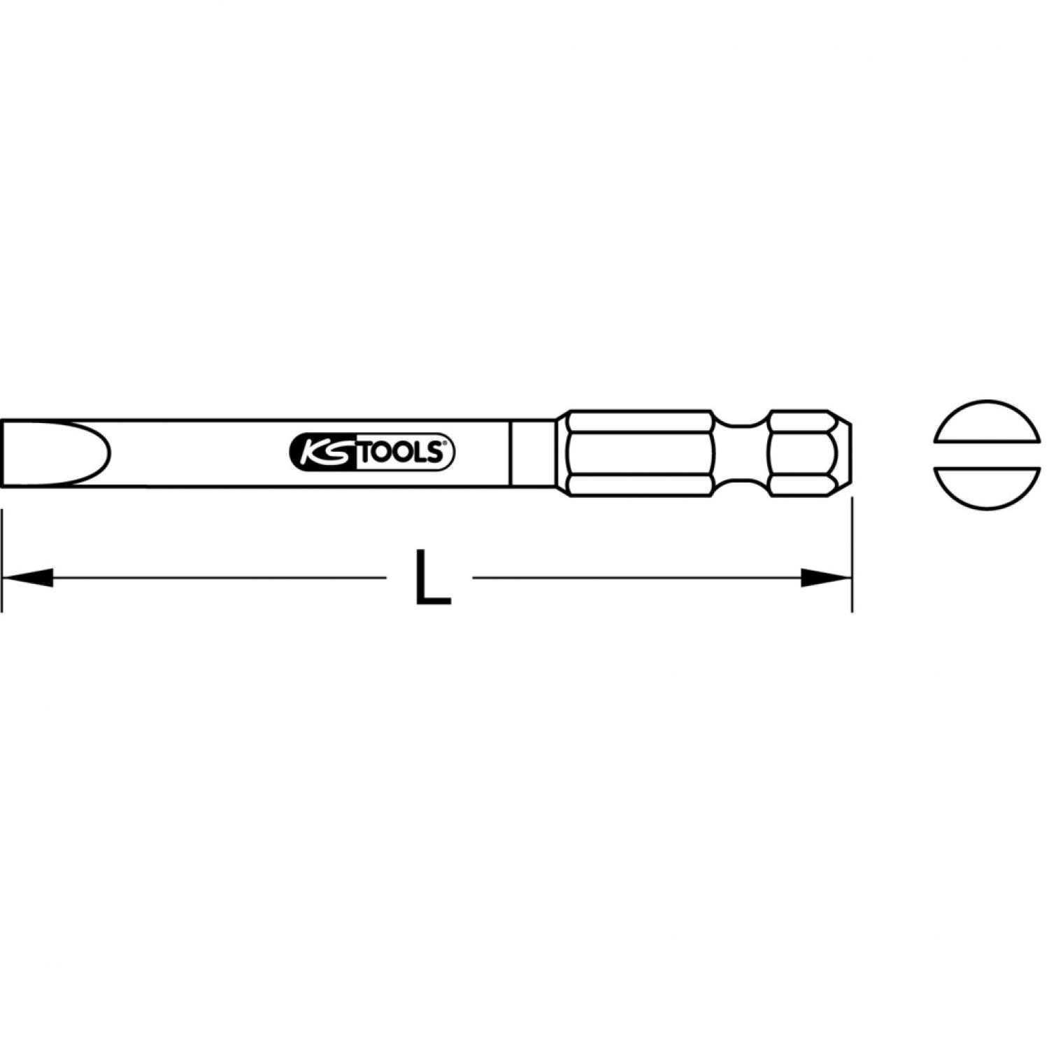 картинка Бит TORSIONpower 1/4" шлицевой, 75 мм, 3 мм от магазина "Элит-инструмент"