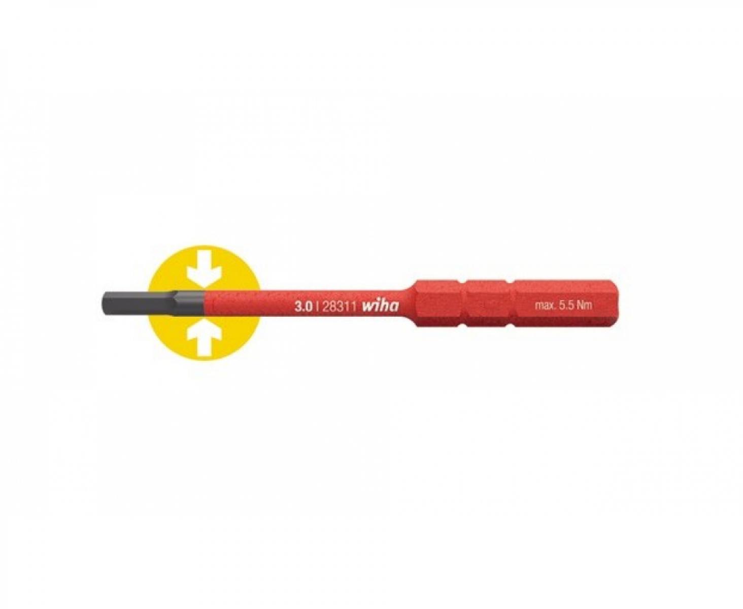 картинка Бита Wiha SoftFinish electric slimBit Hex 2831-18 37225 4 х 75 х 5.5Нм от магазина "Элит-инструмент"