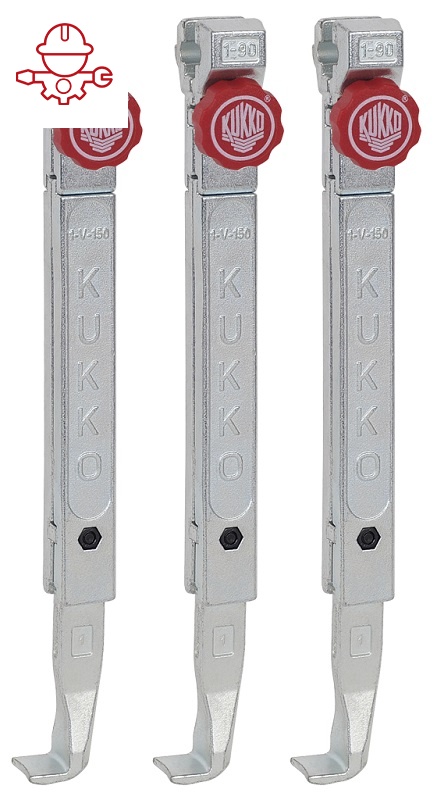 картинка 3 захвата с быстрой регулировкой (комплект) Kukko 1-252-S от магазина "Элит-инструмент"