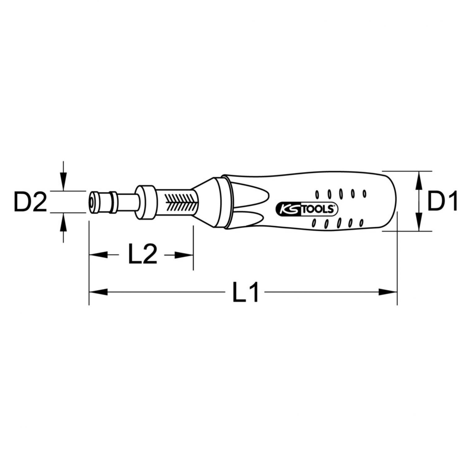 картинка Динамометрическая отвертка 1/4", 10-60 cНм от магазина "Элит-инструмент"