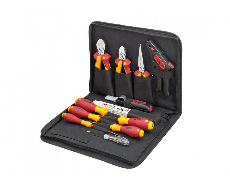 картинка Профессиональный набор инструментов для электриков Wiha 9300-025 36389, 12 предметов от магазина "Элит-инструмент"
