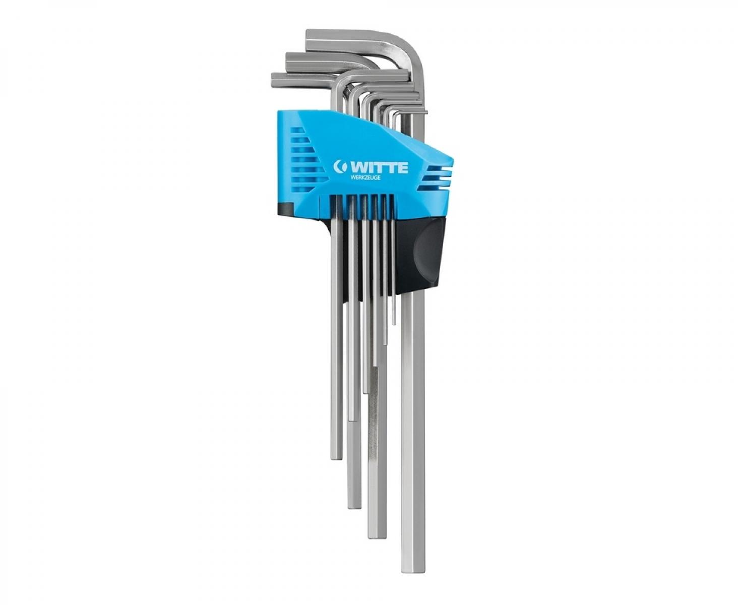 картинка Набор шестигранных HEX удлиненных штифтовых ключей Witte 45030 9 предметов от магазина "Элит-инструмент"