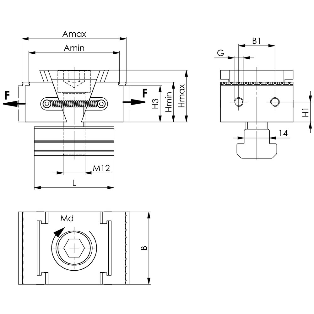 картинка Клиновой зажим АМF 429456 от магазина "Элит-инструмент"