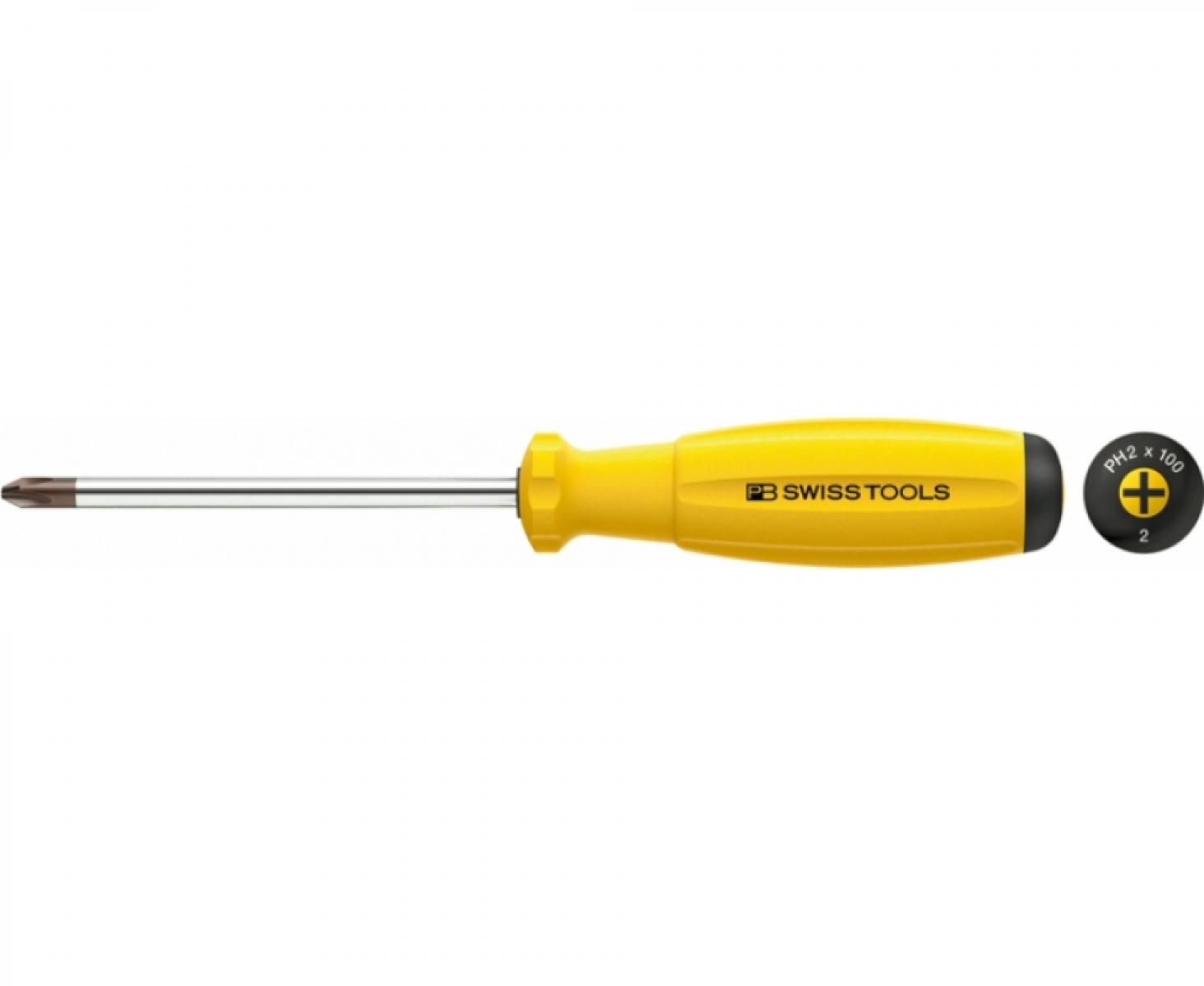 картинка Отвертка крестовая антистатическая Phillips SwissGrip ESD PB Swiss Tools PB 8190.1-80 ESD PH1 от магазина "Элит-инструмент"