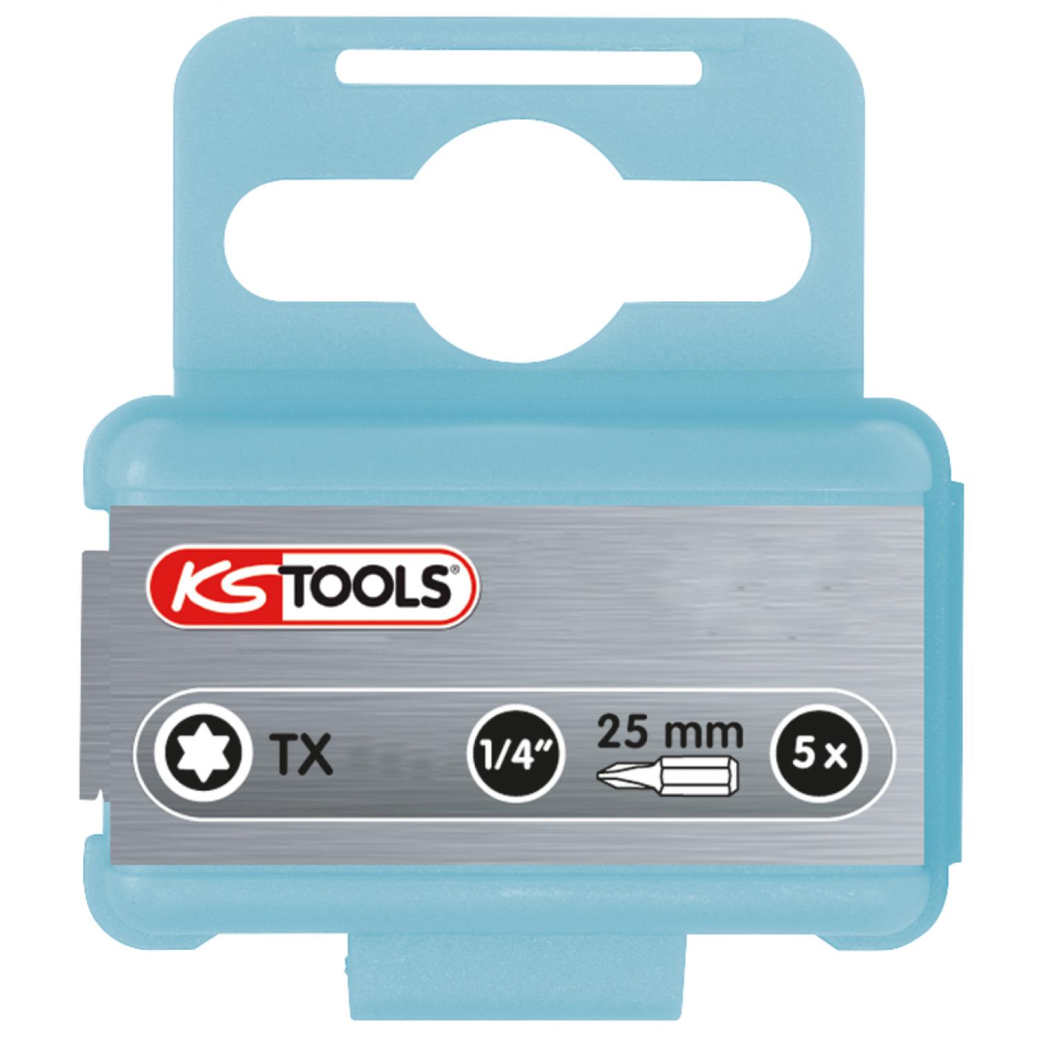 Бит EDELSTAHL 1/4" с профилем Torx, 25 мм, Т20, 5 шт в упаковке