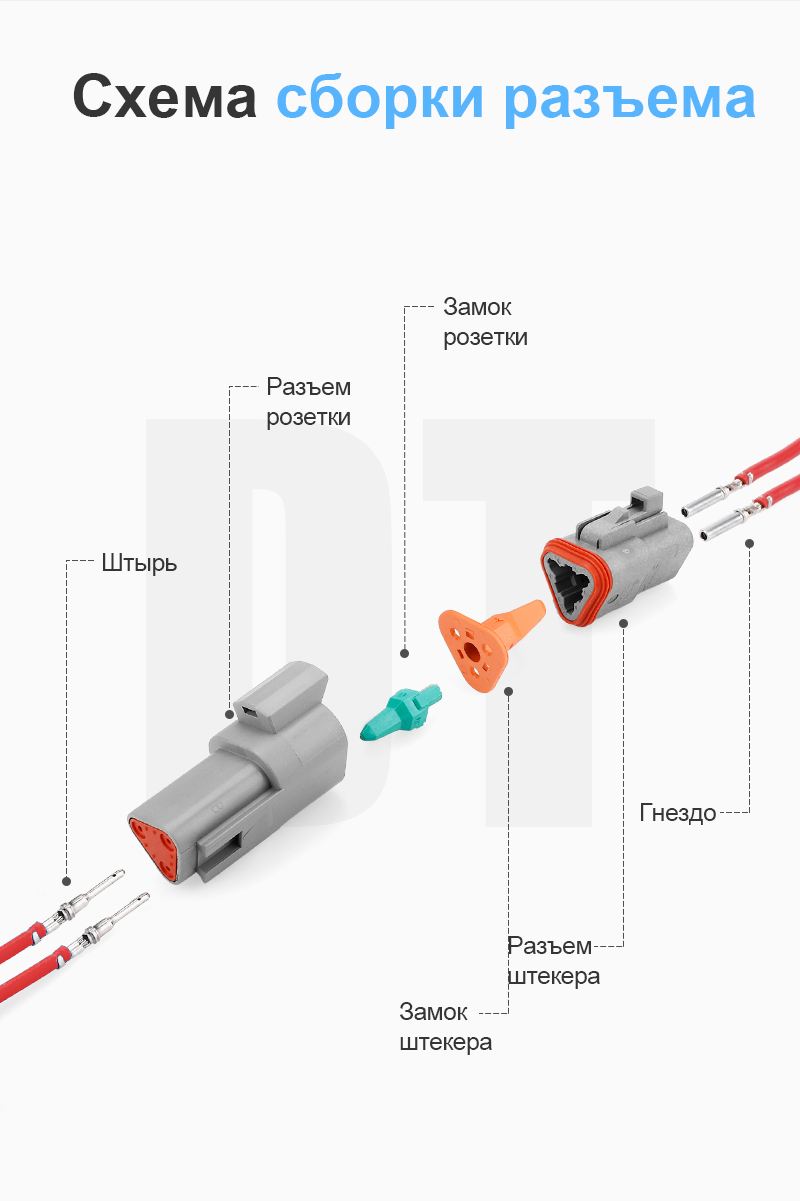 картинка JRready DT04-3P Водонепроницаемый разъем от магазина "Элит-инструмент"