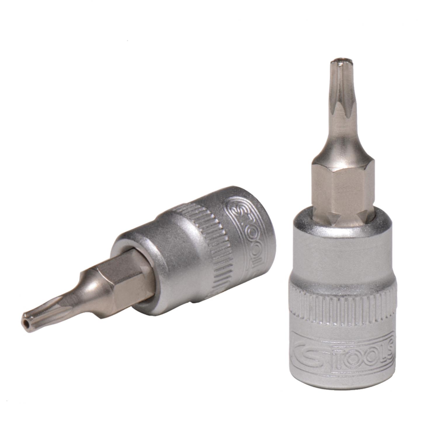 Торцовая головка с профилем Torx 1/4" с битом, для винтов с пятилучевой звездочкой, с торцовым отверстием, TS25, из комплекта 911.4500
