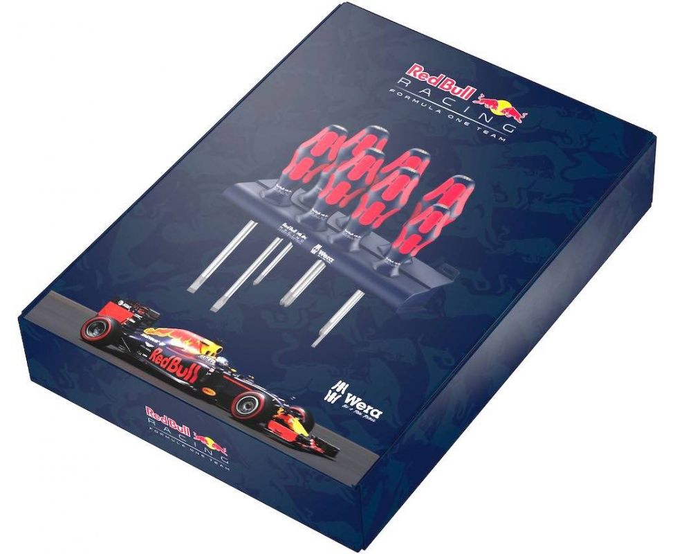 картинка Набор отверток SL PH PZ Wera Kraftform Plus Lasertip Red Bull Racing WE-227700 + подставка от магазина "Элит-инструмент"