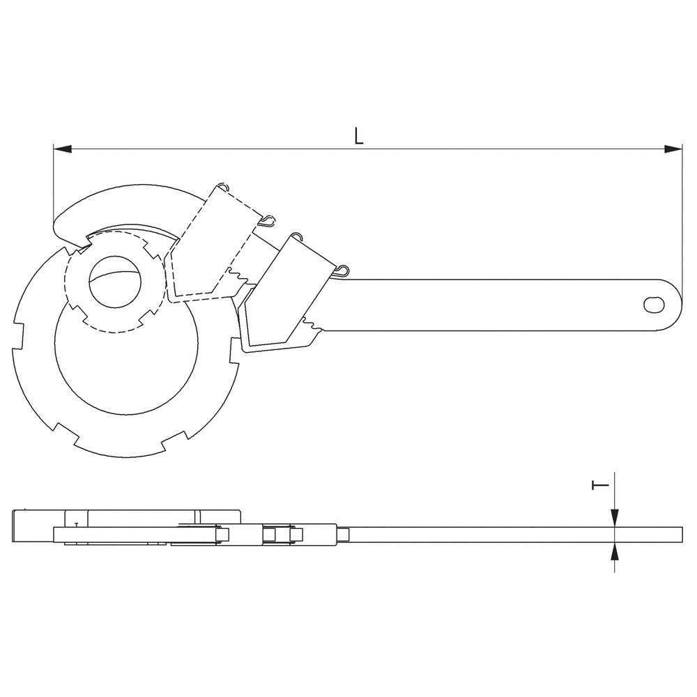 картинка Разводной крючковый ключ с наконечником АМF 51219 от магазина "Элит-инструмент"