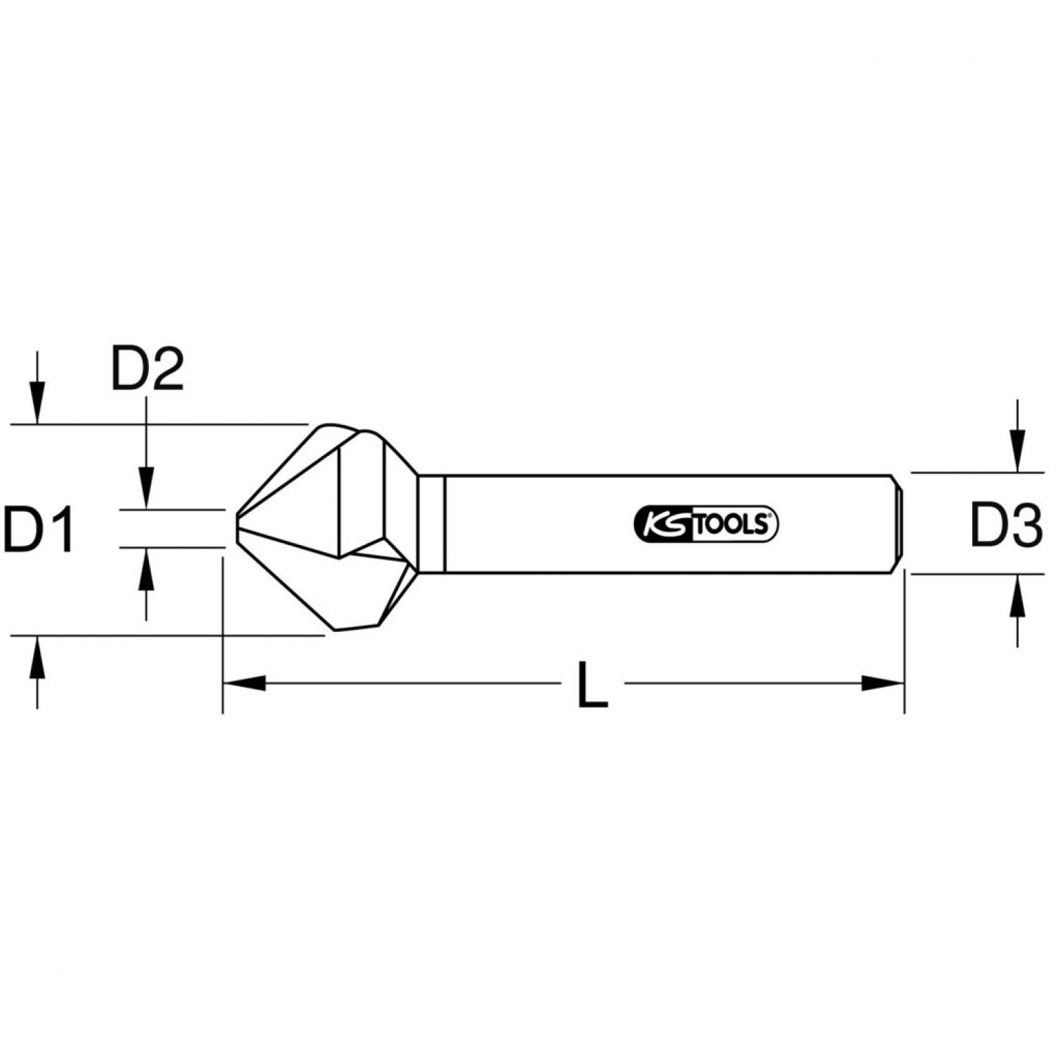 картинка Конический зенкер и зачистной зенкер HSS Co 120°, 6,3 мм от магазина "Элит-инструмент"