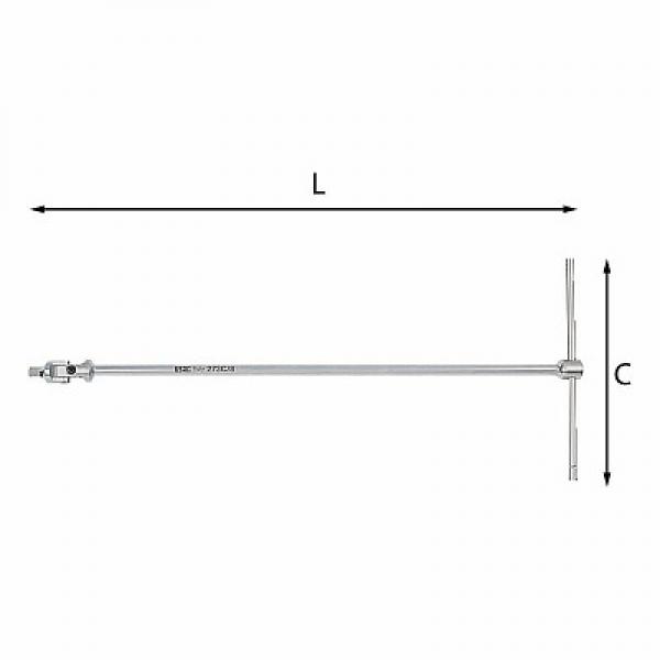 Шестигранные ключи с Т-образной рукояткой и шарнирной головкой 273 C U02730304