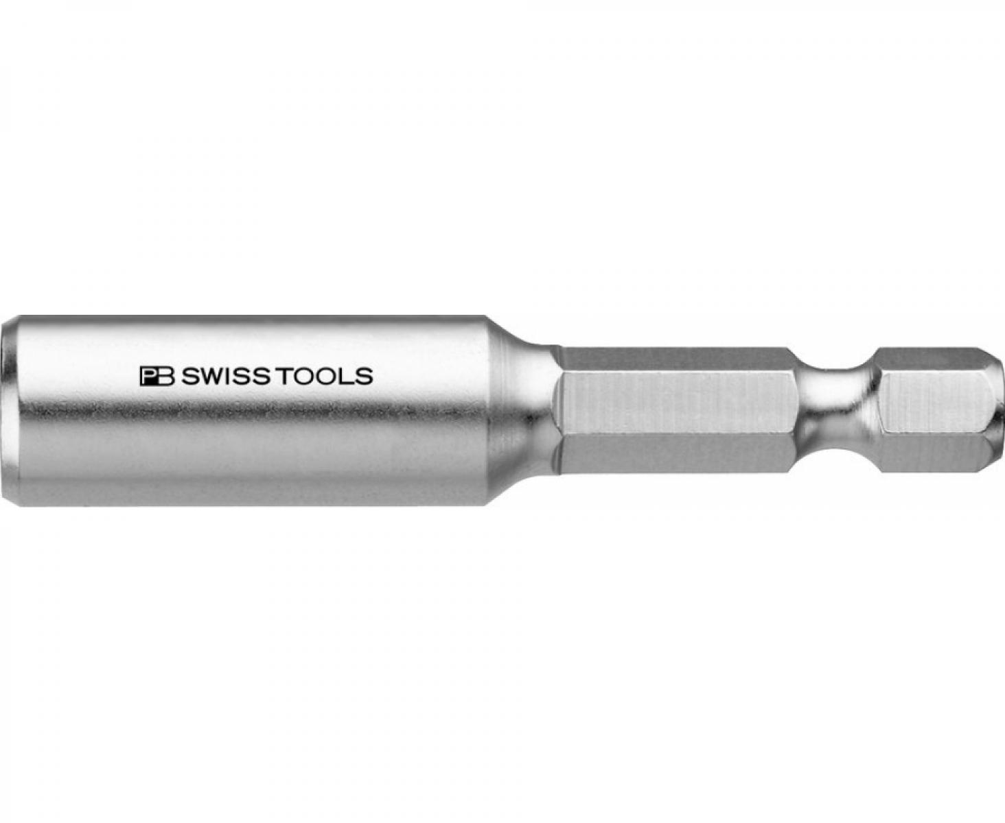 Универсальный держатель бит C6,3 1/4" с фиксирующим кольцом PB Swiss Tools PB 450.
