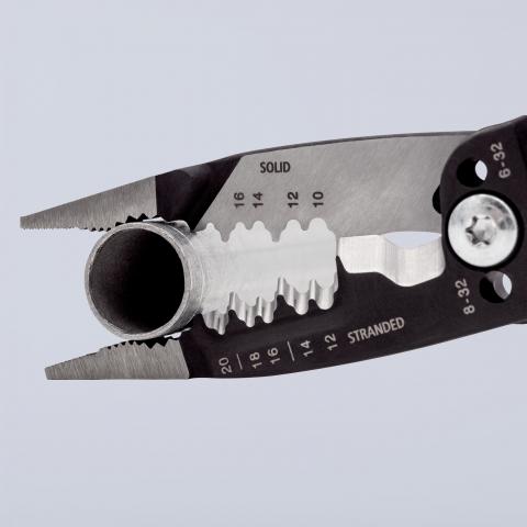 картинка KNIPEX WireStripper, многофункциональные клещи для электриков, американская модель KNIPEX 13728200  от магазина "Элит-инструмент"