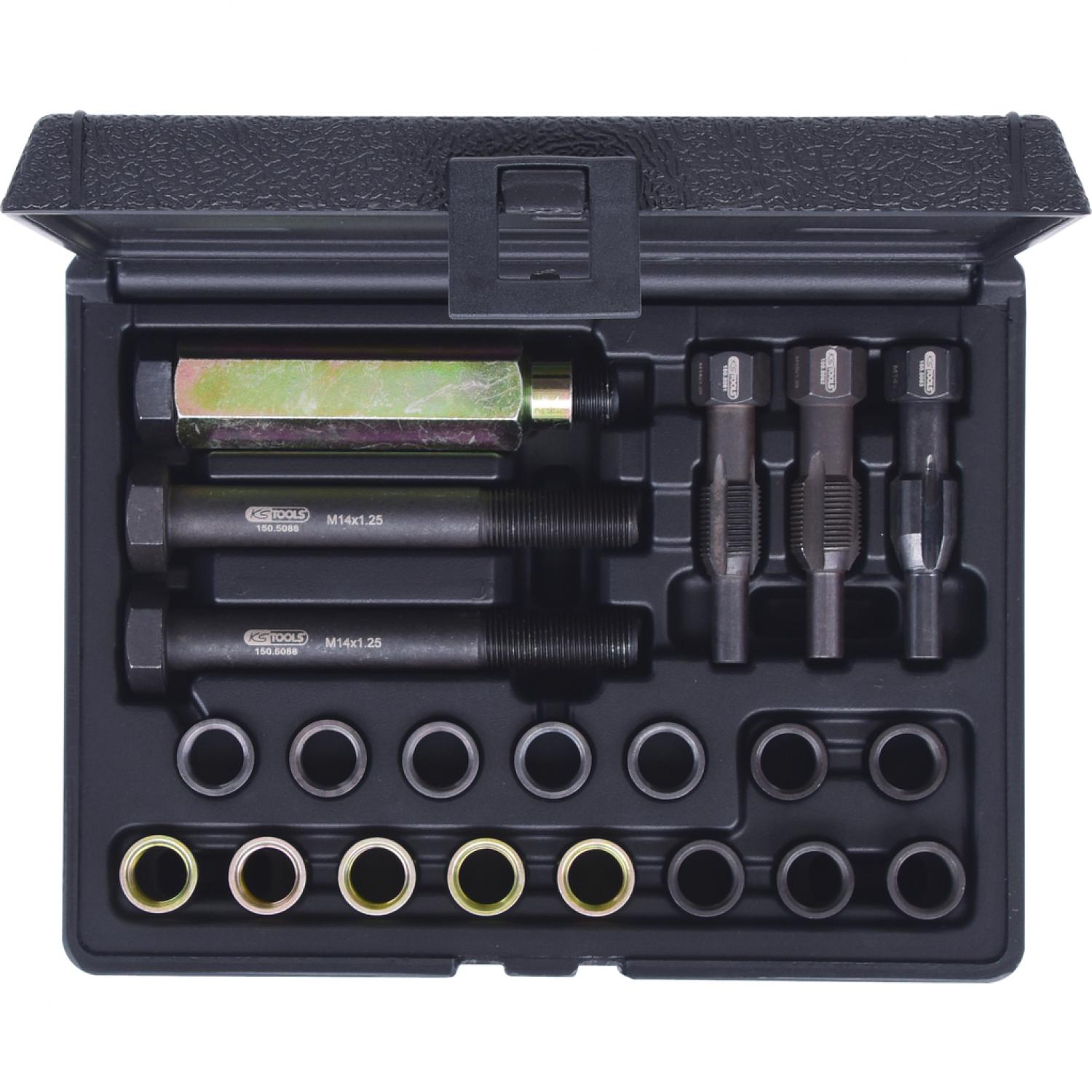 картинка Ремонтный комплект THREADfix для свечей зажигания M14x1,25, 21 шт KSTools-150.5080 от магазина "Элит-инструмент"