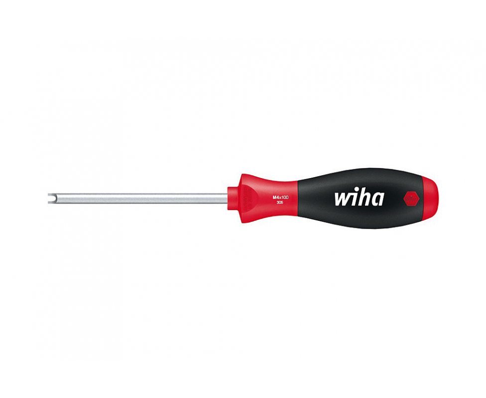 картинка Отвертка Wiha SoftFinish Slotted nut 305 32355 M8 x 150 для шлицевых гаек от магазина "Элит-инструмент"