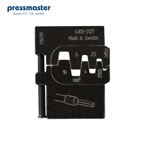 PM-4300-3127 Матрица для опрессовки втулочных наконечников: 0.25 – 0.75 мм2, 1 – 1.5 мм2, 2.5 мм2, 4 мм2, 6 мм2,