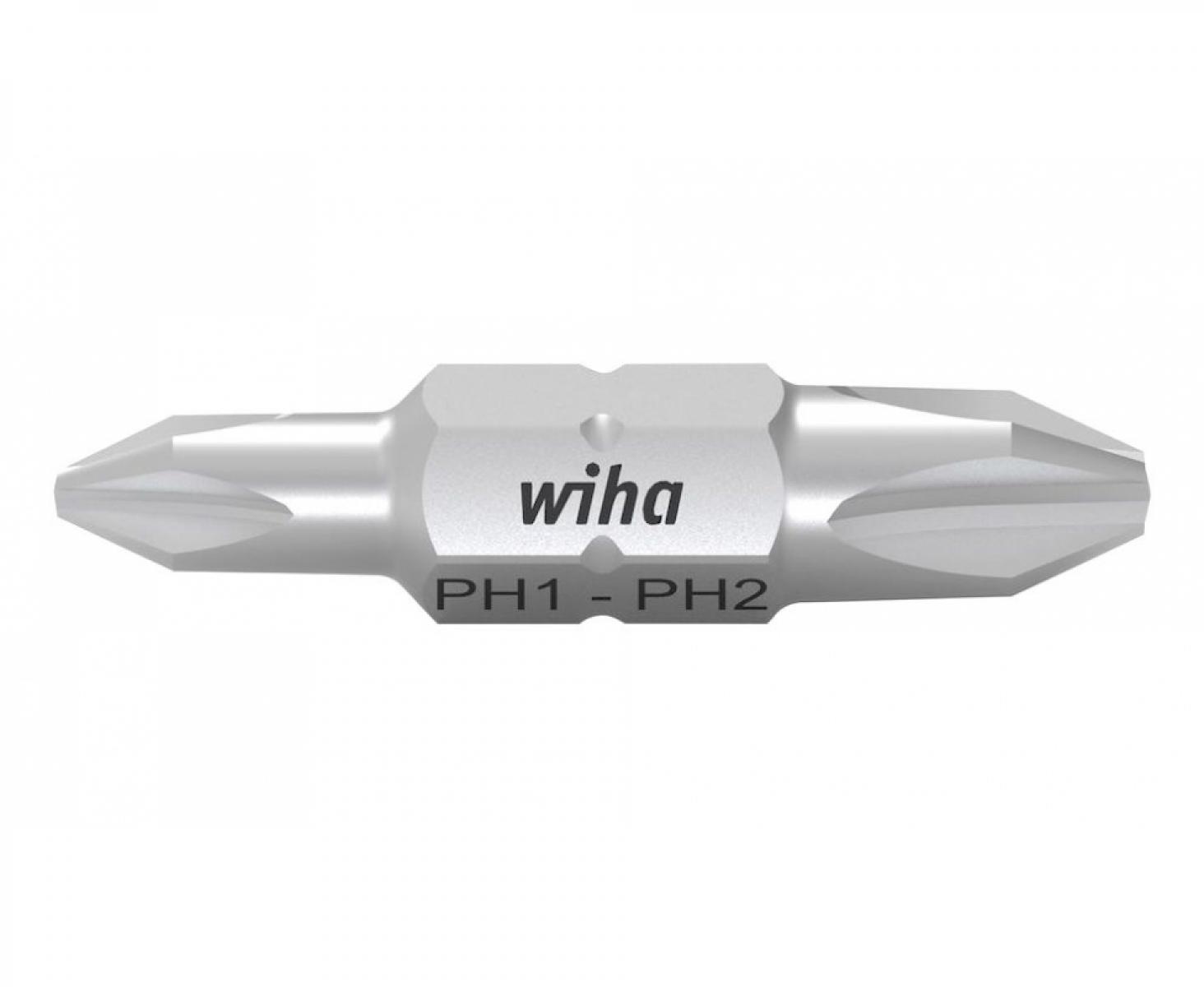 картинка Бита двусторонняя крестовая Wiha Standard Phillips PH1 х PH2 х 30 мм 7411Z 43861 от магазина "Элит-инструмент"