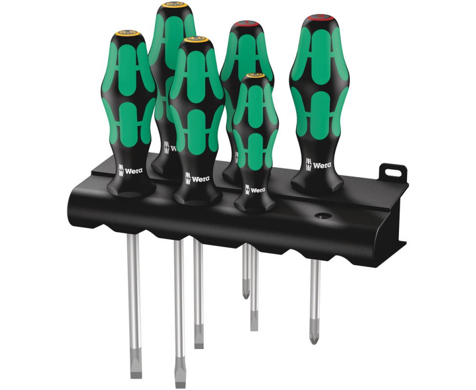 Набор отверток, 6 предметов SL PH Wera Kraftform Plus Lasertip 334/6 Rack WE-105650 + подставка