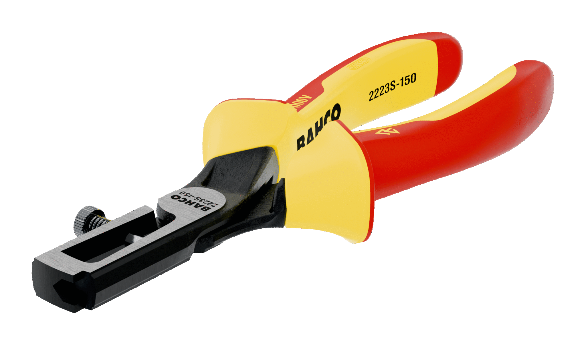 Плоскогубцы ERGO™ изолированные для зачистки проводов с двухкомпанентными рукоятками и фосфатным покрытием (150 mm) BAHCO 2223 S-150