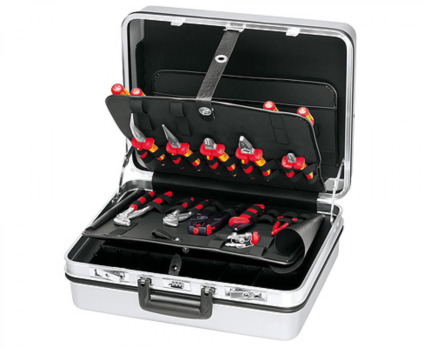 картинка Набор инструмента для электрика в чемодане, 23 предмета Knipex KN-002130 от магазина "Элит-инструмент"