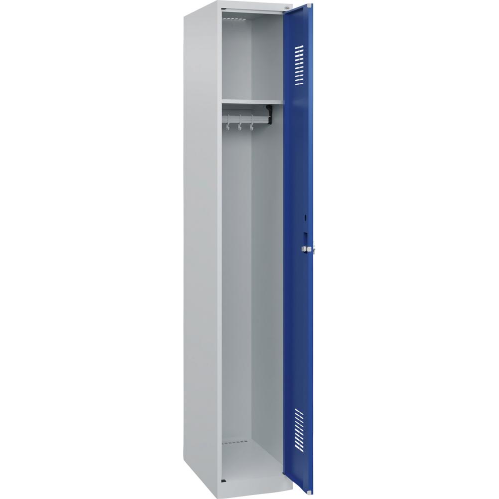 картинка Гардероб BASIC Ш300хГ500хВ1850 мм RAL 7035/5010, 1 отделение 3037 2520 Fplus от магазина "Элит-инструмент"