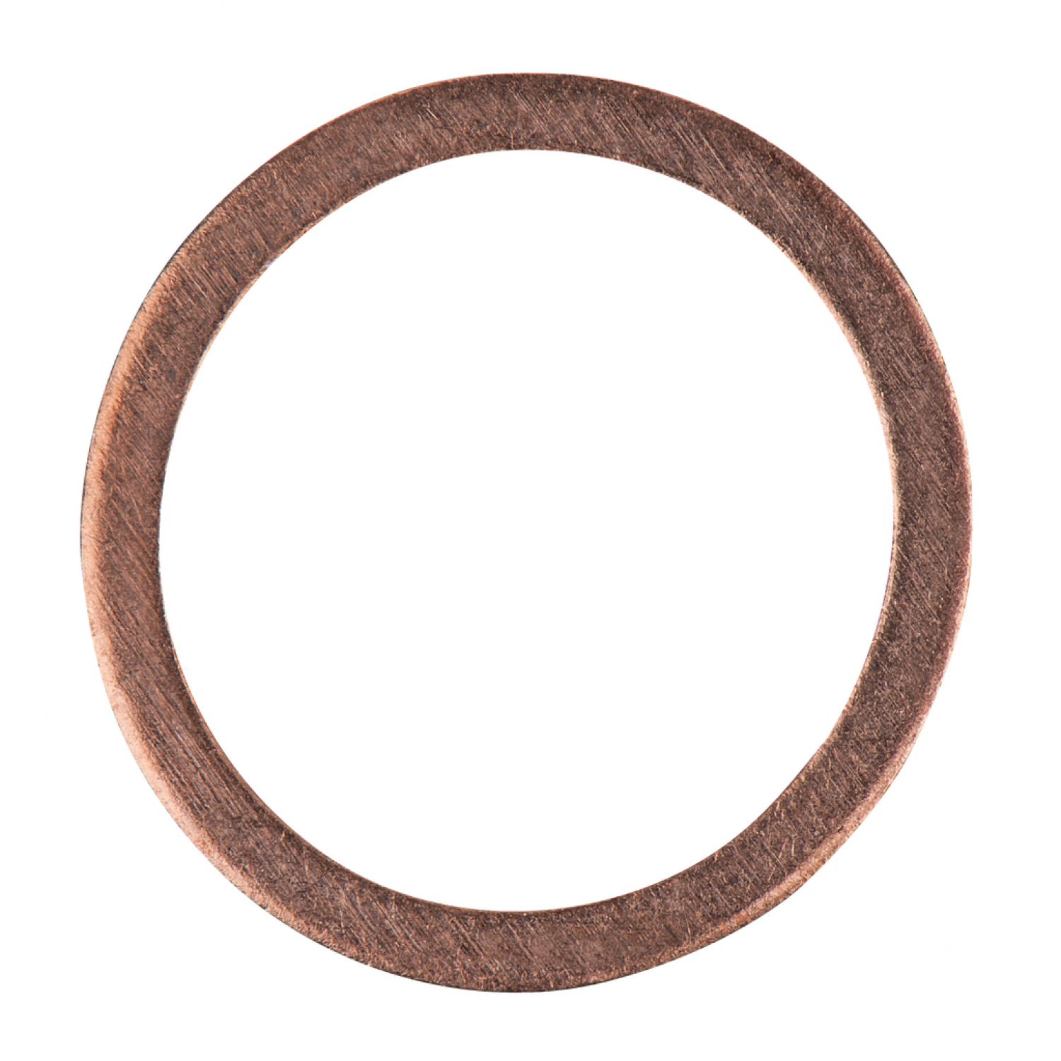 Уплотнительное кольцо, медное, внешний Ø 18 мм, внутренний Ø 14 мм, 1 шт в упаковке